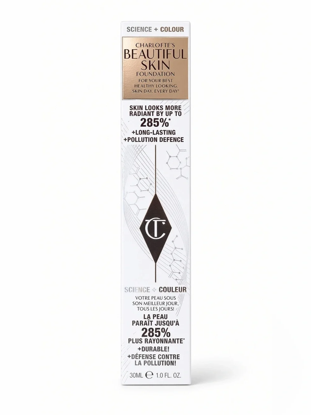 Charlotte Tilbury Beautiful Skin Foundation 1 Neutral 30ml 1oz NIB